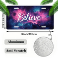 thumbnail image 2 of 1 Pcs 2D Flat License Plate Covers & Frames, Believe in the Cosmic For Decorative Front, Waterproof For Decoration Aluminum License Plate Covers & Frames Cover For Men Women, 12" X 6", 2 of 7