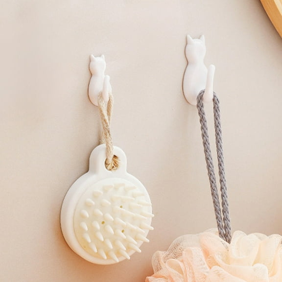 Suction Cup Hooks 2 Hook Vacuum Power Heavy Duty Shower Hooks No Drill Towel Hooks for Bathroom Wall Kitchen Door Holders for Loofah,Towel,Coat and Bath Robe,Waterproof Hanger