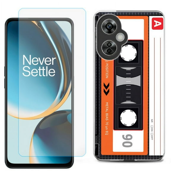 OneToughShield ® for OnePlus Nord N30 5G Shockproof Phone Case, with Tempered Glass Screen Protector - Cassette Orange