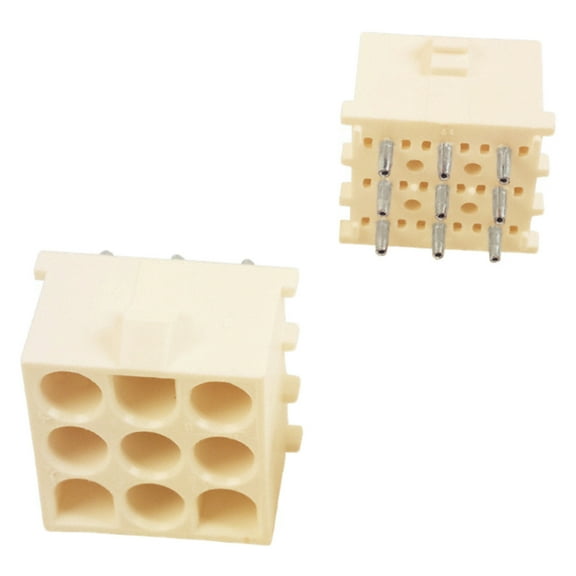 350763-4 Connector Header 9 Position 0.250 (6.35mm) Through Hole Tin :RoHS