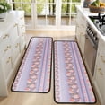 thumbnail image 4 of Kitchen Rugs Sets Of 2,Purple Pioneer Flower Striped Pattern Anti Fatigue Kitchen Mat Rugs Non Slip Washable,Decorative Kitchen Floor Mats for Kitchen,Sink,Laundry,17"x47"+17"x47", 4 of 5