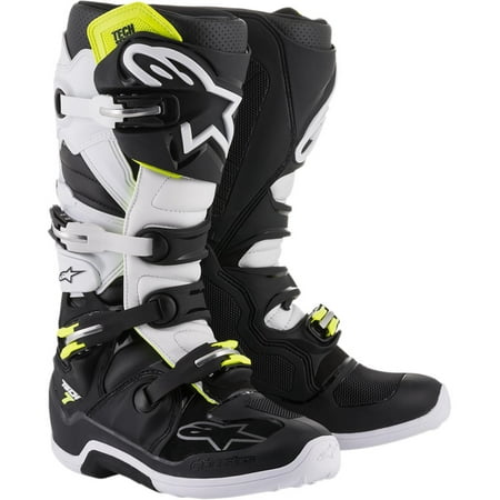 Alpinestars Tech 7 MX Boots Black/White (Black, (Best Cheap Mx Boots)