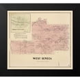 thumbnail image 2 of Stone 13x12 Black Modern Framed Museum Art Print Titled - West Seneca New York Landowner - Stone 1866, 2 of 5