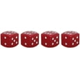 thumbnail image 3 of Bouchons de Tige de Valve de Roue pour Véhicule en Alliage d'Aluminium Style à dés 4 Pcs, Rouge, 3 of 6