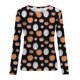 thumbnail image 4 of Camiseta de moda Sexy informal de Halloween para mujer, camiseta estampada de manga larga con cuello redondo y fruncido, blusa, Tops Pompotops FGAJ8008, 4 of 5