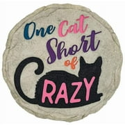 Spoontiques - Garden Dcor - One Cat Short Stepping Stone - Decorative Stone for Garden