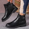 thumbnail image 4 of Mepaouo Women's Ankle Boots Heel Chelsea Slip on Short Booties Fashion Elastic Fall Shoes, 4 of 9