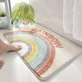 thumbnail image 2 of Bathroom Rug Mat, Floor Mat, Simple Absorbent Carpet, Thickened Floor Mat, for Bathroom, Entrance and Kitchen, Non Slip Machine Washable Floor Mat with Patter, Rainbow 32''×20'', 2 of 8