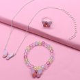 thumbnail image 1 of Collier Trois Pièces pour Petite Fille, Bracelet, Bague pour Enfants - Papillon, 1 of 2