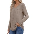 thumbnail image 4 of Fantaslook Long Sleeve Shirts for Women V Neck Lightweight Sweaters Casual Fall Tunic Tops Fashion Spring Clothes, 4 of 10