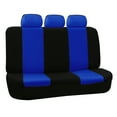 thumbnail image 3 of FH Group Flat Cloth Car Seat Cover, Universal Blue Rear Set Seat Covers with Air Freshener, 3 of 6