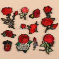 thumbnail image 1 of 11 parches termoadhesivos con flores rosas para manualidades, parches termoadhesivos bordados, costura, ropa, 1 of 5