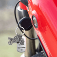 thumbnail image 2 of Llavero De Acero Inoxidable Con Moto Maneja Con Cuidado, 2 of 2