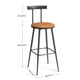 thumbnail image 3 of Taburetes de Bar IRCPEN Juego de 2 con Asiento y Respaldo de PU 93 cm, 3 of 8