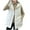 White, variant on Viikei Winter Coats for Women Fashion Women Pocket Coat Long Jacket Winter Sleeveless Down Cotton Waistcoat