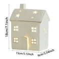thumbnail image 2 of 7.1IN Ceramic Christmas Village Church with LED Illumination - Lighted Holiday House Display with Snow Effect, Desktop Winter Scene Decor for Home & Mantel (L), 2 of 4