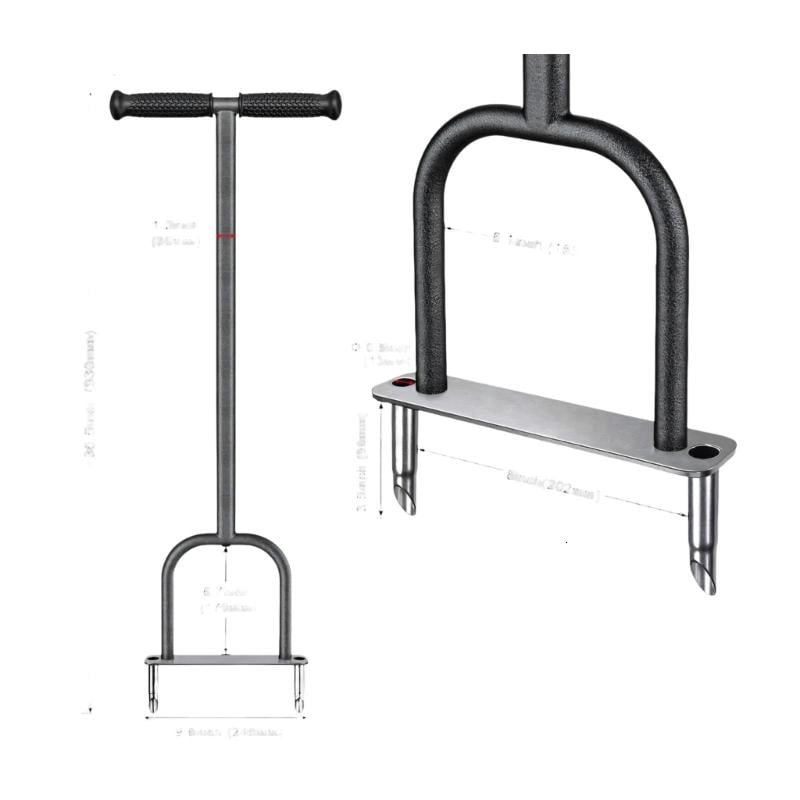 CEORPER Strong Steel Yard Coring Tool Perfect For Dense Soil Improvement