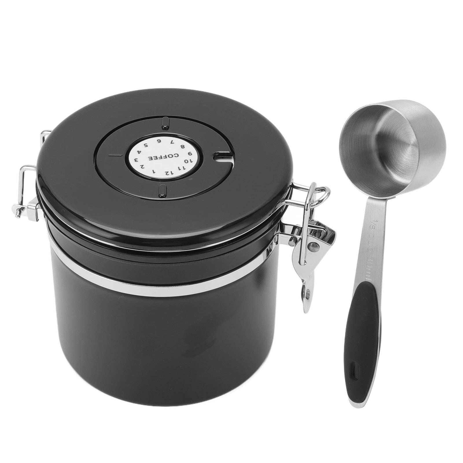 Demonsen Coffee Canister with Scoop,Coffee Bean Storage Stainless Steel Airtight Container