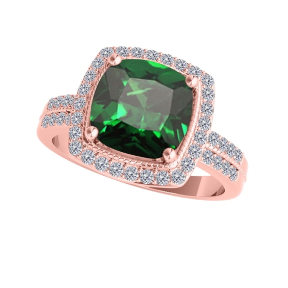 AoneJewelry 2.50 Carat Diamond Gemstone Ring In 10K Solid Rose, White & Yellow Gold