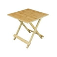 thumbnail image 3 of Solid Bamboo Folding Table Natural Side Tables, 3 of 5