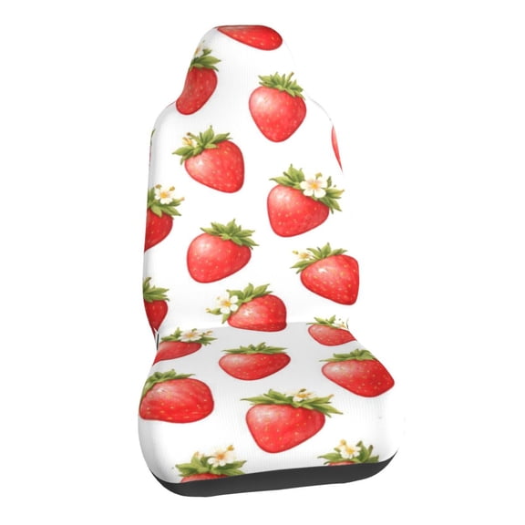 Strawberry Floral Car Seat Covers Stretch Car Seat Protectors Universal Fit
