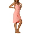thumbnail image 4 of INSPIRE CHIC Women's Cover Ups Spaghetti Strap Backless Beach Seaside Sarongs Wrap Summer Dress 3XL Pink, 4 of 6