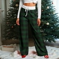 thumbnail image 4 of Niaviben Christmas Pants for Women Baggy Sweatpants Wide Leg Pants Woman Christmas Pajamas Pants for Women Womens Sweat Pants Womens Christmas Pants Sweatpants for Women Blackish Green L, 4 of 9