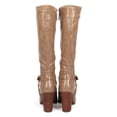 thumbnail image 4 of DbDk DE03 Women Leatherette Knee High Belted Chunky Heel Riding Boot, 4 of 5