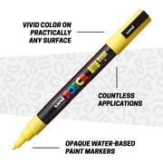 uni POSCA PC-3M Water-Based Paint Markers, Reversible Fine Tip, 0.9-1.3mm, Assorted Colors, 16 Count
