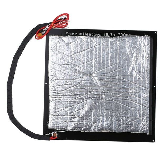 24V 3D Printer Upgrade Hotbed MK3 Plataforma de calentamiento Placa de aluminio 220 * 220 * Carevas Cama de calor