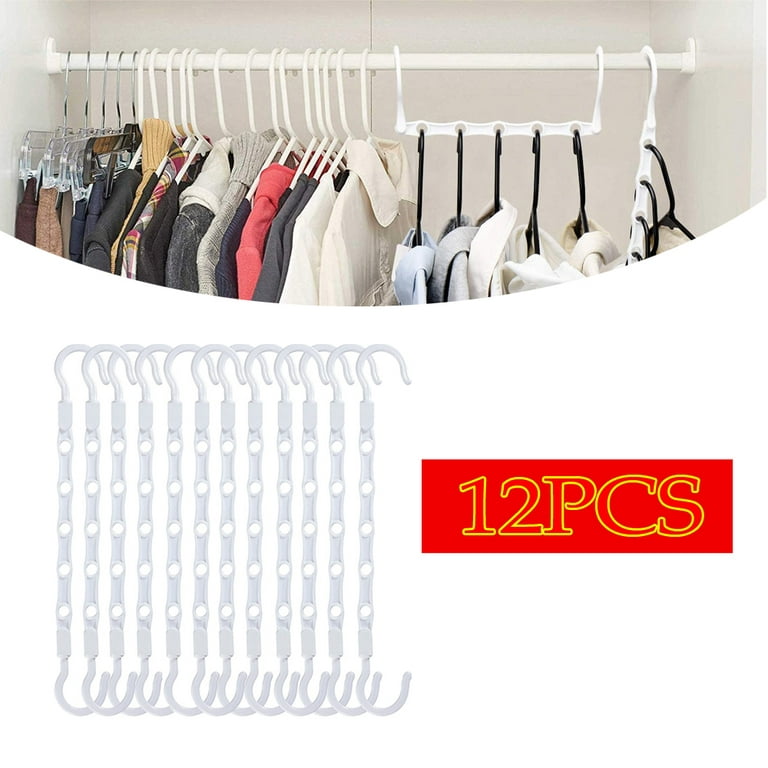 6pcs Space-saving Clothes Hangers Organizer For Wardrobe, Durable