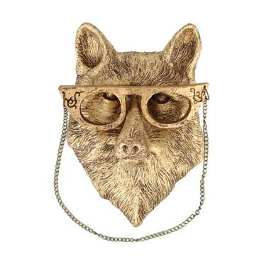 Home Decor Waterproof Bronzed Resin Animal Hanging Sculpture Sunscreen Animal Head Wall Hanging Ornaments