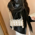 thumbnail image 4 of (Con Interior) Bolso Hecho A Mano Con Cuentas Perlas Y Nicho Retro Francés Bandolera Elegante Bolso Hadas 7909 (estilo 2) Corto, 4 of 9