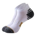 thumbnail image 2 of Helii Men's Low Cut Athletic Ankle Socks – Breathable Mesh Basketball Socks with Moisture Wicking, Reinforced Heel Toe & Arch Support Sports Training Socks White,One Size, 2 of 5