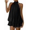 thumbnail image 3 of Women'S Halter Backless Bodycon Mini Dress Fashion Casual Summer Party Dress Black S, 3 of 10