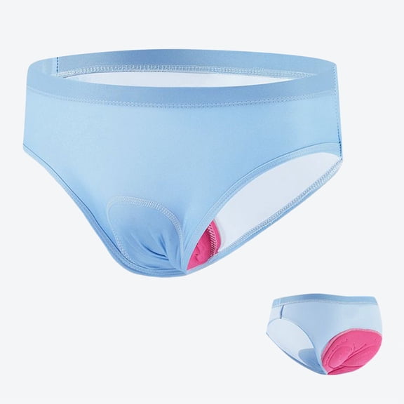 Ticikt Women Cycling Underwear, 3D Padded Bike Shorts, Breathable Moisture Wicking Biking Briefs,Blue,M