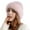 001_Pink, variant on Women's Visors Knitted Plush Bowl Hat Outdoor Warm Earmuffs Women Thickened Cold Proof Fisherman Hat Women's Accessories Visors