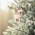 thumbnail image 1 of Adorno navideño colgante de madera, rojo, para árbol de Navidad. Ideal para decoración festiva del hogar. 1 unidad. Medidas: 13 x 8 x 2 cm Rkxzt, 1 of 7