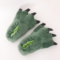 thumbnail image 5 of HNMKIU Bedroom Slippers Women Novelty Cartoon Tiger Dinosaur Warm Home Footwear Cozy Indoor Non Shoes for Women Green,6.5, 5 of 7