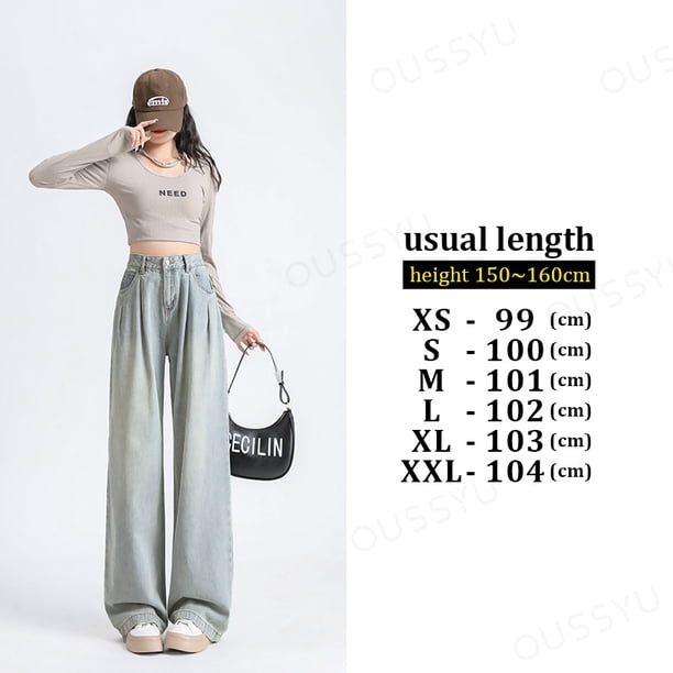 Pantalones vaqueros de cintura alta para mujer, ropa de mezclilla de algodón de pierna ancha, Pantalones rectos, pantalones casuales azules Retro cómodos de moda, otoño