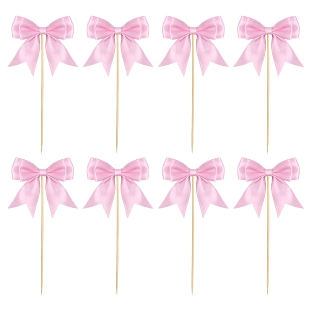 Ice Cream Birthday Party Decorations Bow Cupcake Toppers Bowknot Cake Picks Wedding Bridal