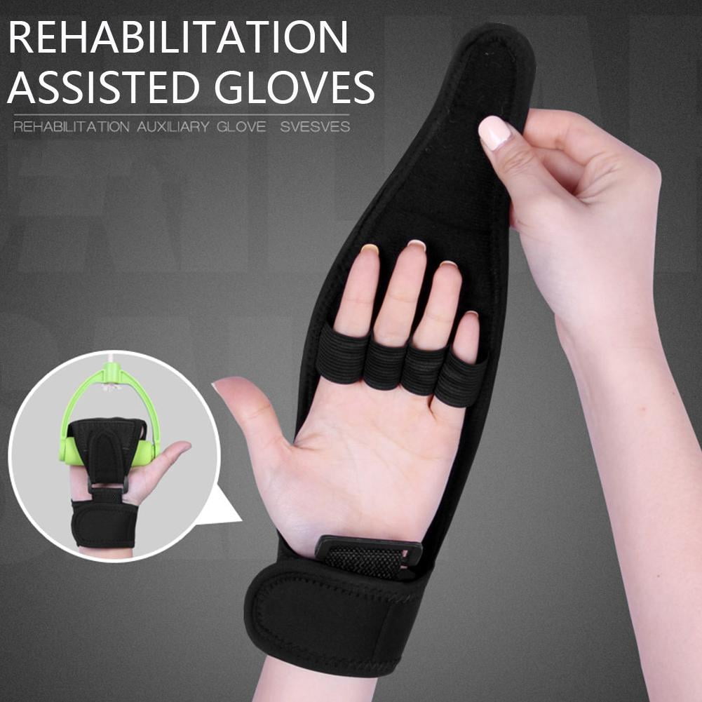 Gants D'entraînement Auxiliaires Pour Main - Anti-spasticité - Noir Standard Coton Et Velcro