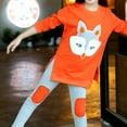 thumbnail image 7 of Hbdhejl Fashion Outfit Set For Girls Children'S Cartoon Pattern Leggings Sweatshirt Two-Piece Suit 7-8 Years, 7 of 7