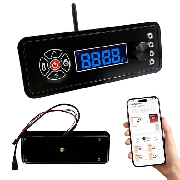 Meatender Wifi Control Board for Masterbuilt Gravity 560/800/1050 Digital Charcoal Grill and Smoker, App-Enabled Thermostat with Temp, Timer and Boost