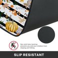 thumbnail image 5 of Autumn Orange Pumpkins Kitchen Rugs and Mats Non Skid Washable Set of 2, Farm Vintage Striped Flowers Leaves Kitchen Mats for Floor, Thanksgiving Under Sink Kitchen Runner Rug, 5 of 6