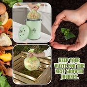 AOIOSN,Countertop Compost Bin Kitchen,Odorless Indoor Compost Bin with Lid and Compost Bags,Compost Bucket Composter Container for Food Waste,Green