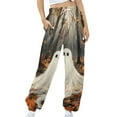 thumbnail image 3 of QATAINLAV Jogger Pants for Women Baggy Cinch Bottoms Trousers Drawstring Waist Sweatpant with Pockets Novelty Graphic Print Halloween Costumes Sales for Today Multicolor L, 3 of 6
