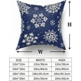 thumbnail image 6 of Blue Christmas Pillow Covers 16x16 Set of 2 Xmas Snowflakes Snow Holiday Decoration Print Decorative Outdoor Pillowcases Seasonal Winter Gift Farmhouse Throw Cushion Case Decor for Couch Sofa Bed, 6 of 6