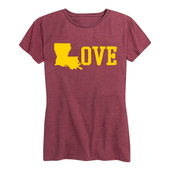 Instant Message - Love Lousiana Shapeouisiana Mardis Gras Drinking - Women's Short Sleeve Graphic T-Shirt