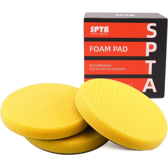 Almohadillas pulidoras SPTA amarillas de corte medio 125 mm, 3 unidades